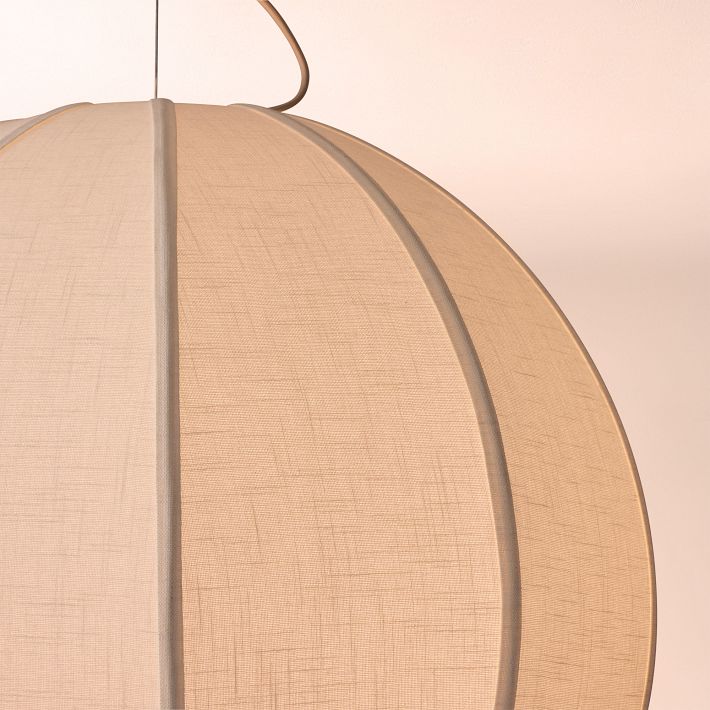 Lámpara colgante Alvian: pantalla de lino con altura ajustable para un comedor acogedor