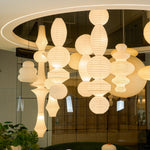 Bild in Gallery-Viewer laden, Stacked Ribbed Paper Swag Pendant Light