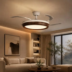 Load image into Gallery viewer, Close view of the ceiling fan light in a living room