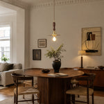 Load image into Gallery viewer, Vintage leather pendant light