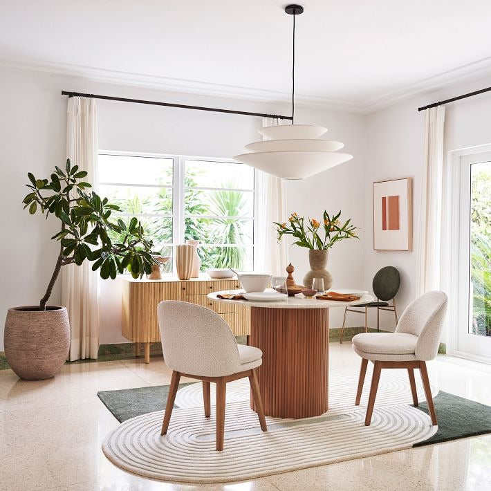 Solivara 3 Tier Linen Pendant Light – Modern White Linen Pendant
