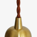 Load image into Gallery viewer, Natural brass finish and braided cord detail