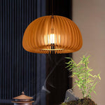 Bild in Gallery-Viewer laden, Rounded Wood Slat Swag Pendant Light