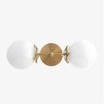 Charger l&#39;image dans la visionneuse de galerie, Lumio Globe Art Deco Vanity Light -  Opal Globe Bathroom Sconce
