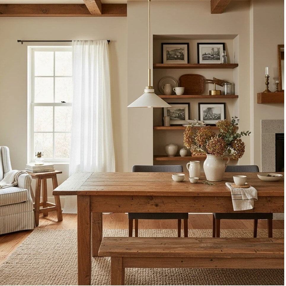 Aurenza Modern Farmhouse  Cone Pendant Light – Dimmable Kitchen and Entryway Lighting