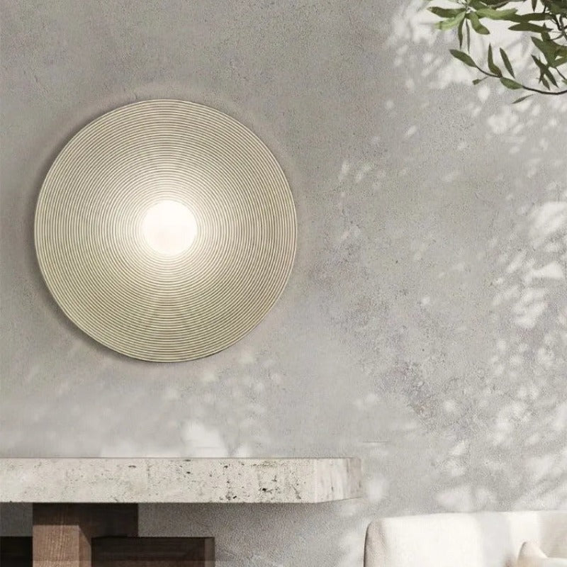 Retro Wabi Sabi Style Round Wall Light For Bedroom M44