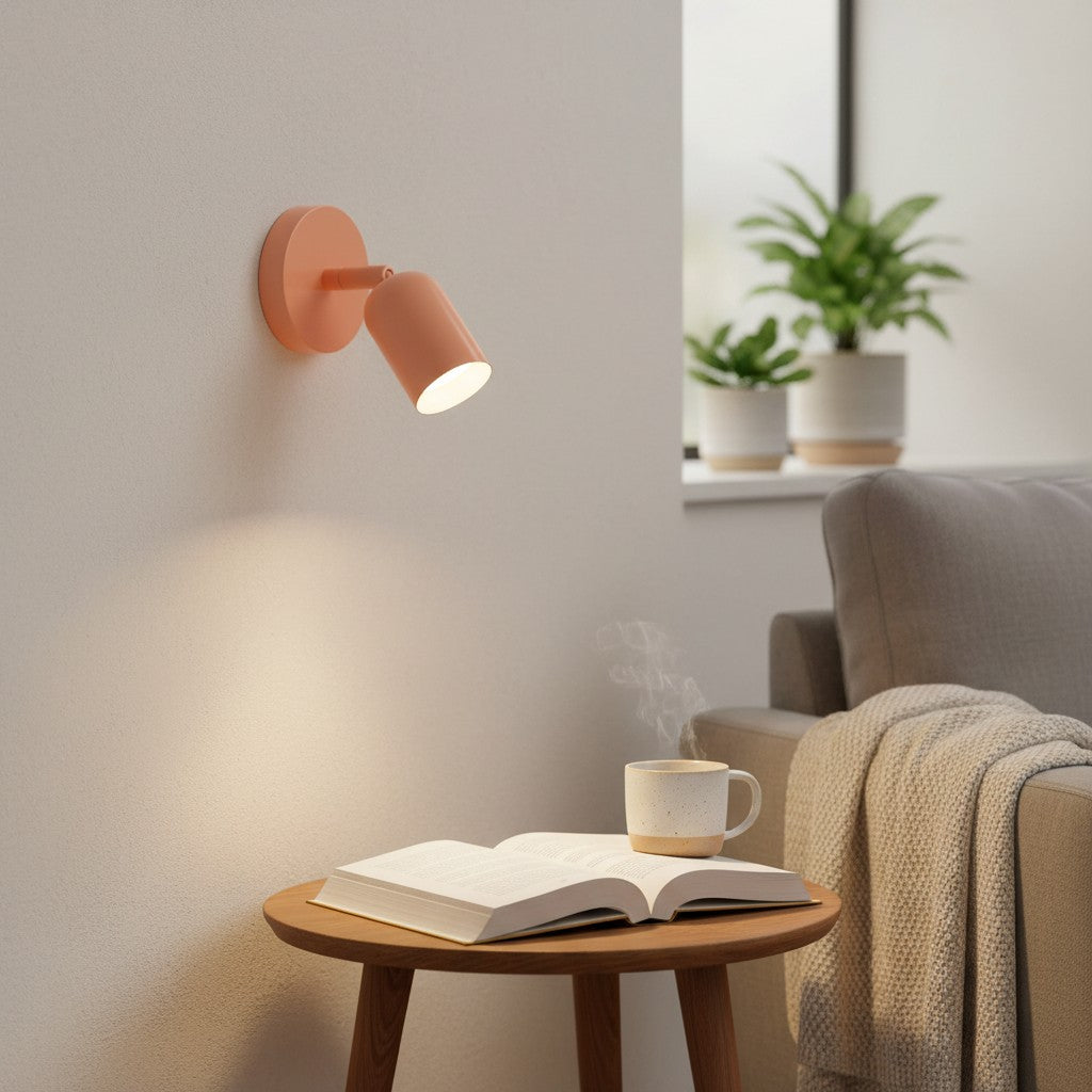 Lámpara de pared inspirada en Bauhaus Bauvera – Luminaria de líneas limpias para mesita de noche en espacios interiores N53