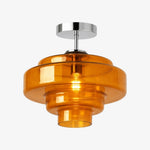 Bild in Gallery-Viewer laden, Koloro Glass Ceiling Light — Layered Rounded Design Lampshade for Hallway or Cloakroom