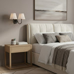 Load image into Gallery viewer, Luvora Fabric Shade Wall Sconce with Drum Shade - Classic Pleated Sconce Light