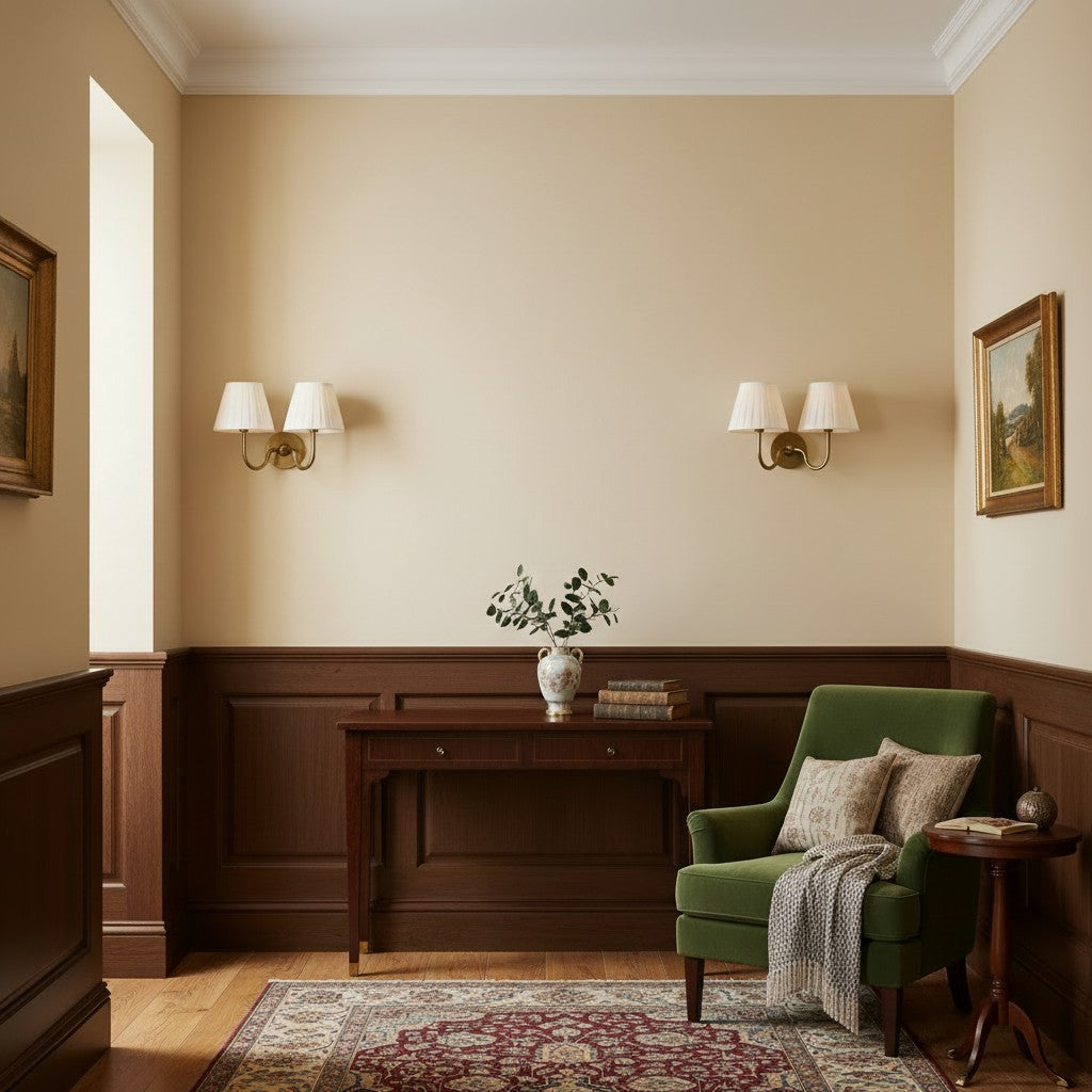 Aplique de pared Luvora con pantalla de tela y pantalla de tambor - Aplique plisado clásico