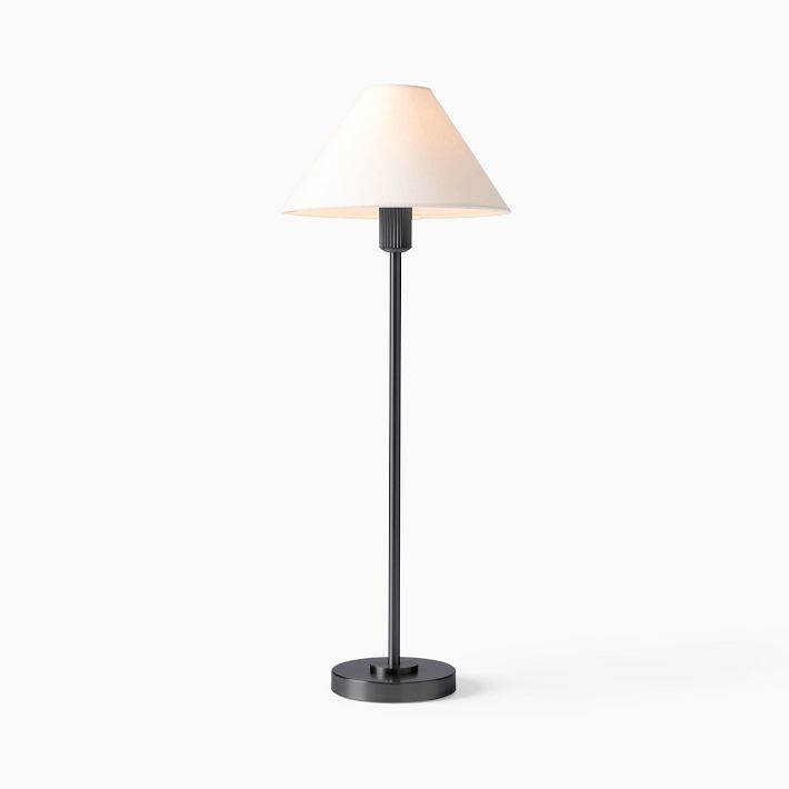 Lámparas de mesa y de pie Diora - Pantalla de lino, estilo lineal moderno, acento sofisticado