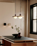 Charger l'image dans la visionneuse de galerie, Wood-Tone Metal Glass Plug-In Pendant