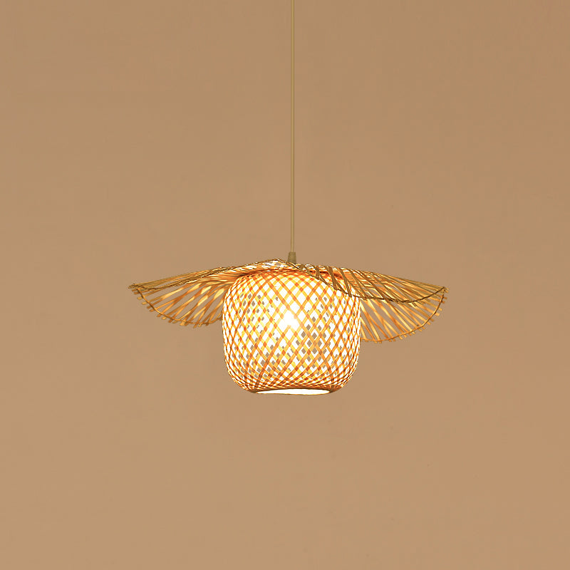 Natural Woven Shade Plug-In Light