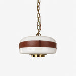 Load image into Gallery viewer, Warm Jade Vintage Milk Glass Pendant Light