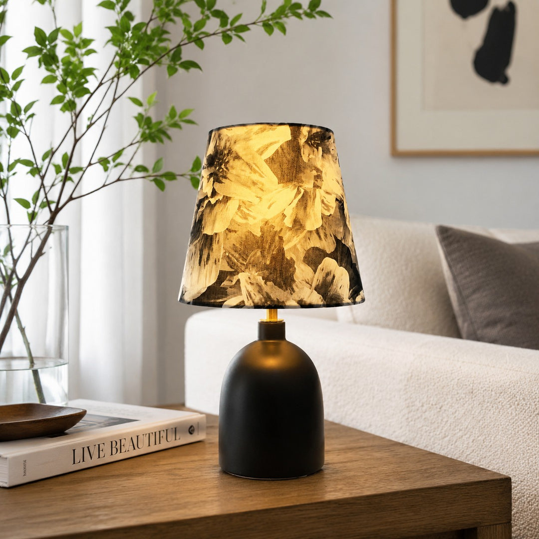 Liberty Stoff Blumen Keramik Tischlampe