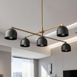 Load image into Gallery viewer, Farmhouse Chandelier – Mid Century Brass Swing Arm Chandelier For Living Room
