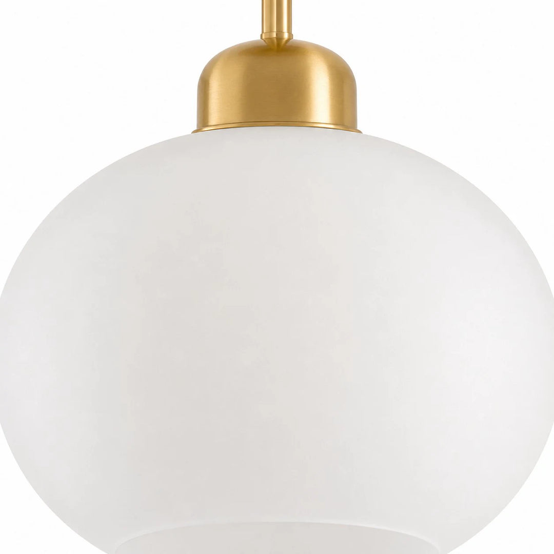 Rounded opal glass shade detail