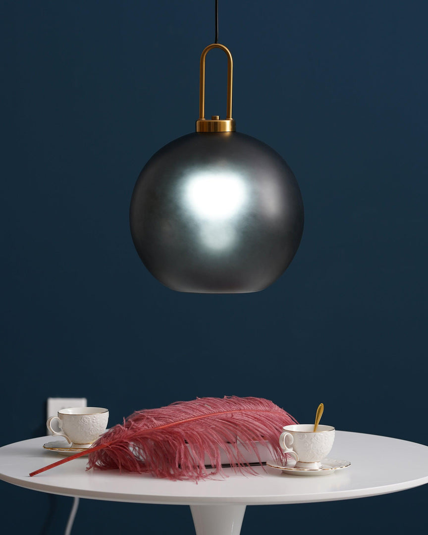 Copper-Plated Glass Plug-In Swag Pendant