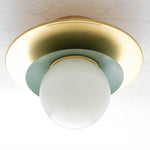 Load image into Gallery viewer, Artivo Modern Layered Globe Ceiling Light with Brass Finish for Living Room, Bedroom and Bathroom

