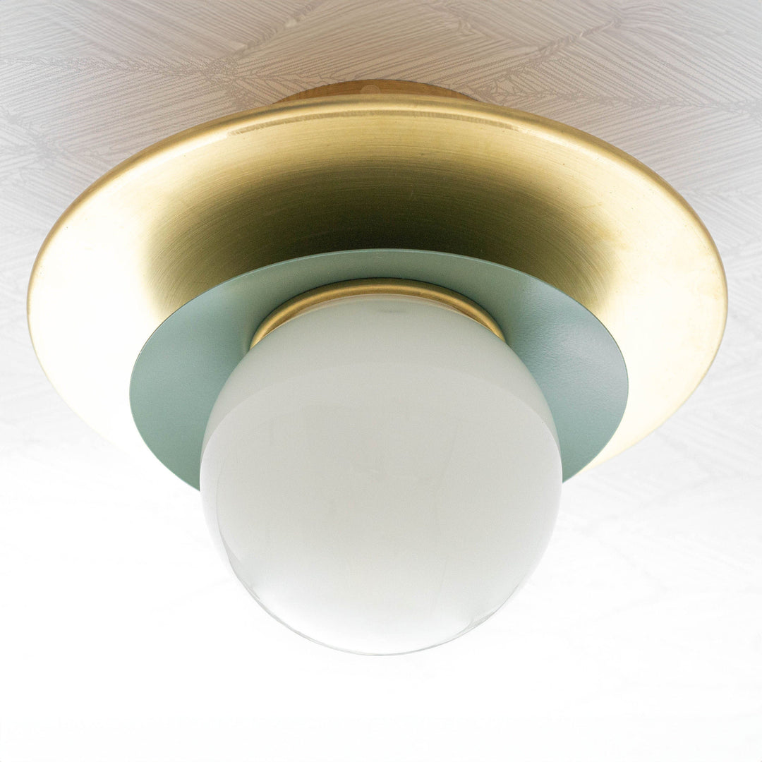 Artivo Modern Layered Globe Ceiling Light with Brass Finish for Living Room, Bedroom and Bathroom