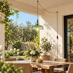 Bild in Gallery-Viewer laden, Verdoma Flower Glass Plug-in Pendant Light