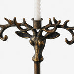 Cargar imagen en el visor de la Galería, Vintage deer head iron candle holder