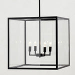 Cargar imagen en el visor de la Galería, Lámpara colgante de exterior de vidrio Ferrix - Iluminación industrial para porches delanteros

