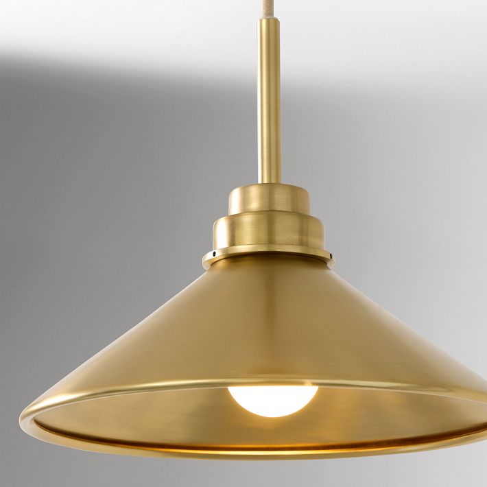 Aurenza Modern Farmhouse  Cone Pendant Light – Dimmable Kitchen and Entryway Lighting