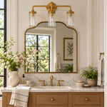 Cargar imagen en el visor de la Galería, Ridged Shade Armed Cup Metal Plate Wall Light