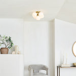 Load image into Gallery viewer, Glass Globe Flush Mount Light - Elegant Modern 5 Globe Ceiling Light
