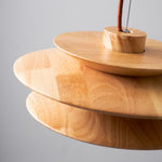 Load image into Gallery viewer, Layered Wood Plug-In Swag Pendant