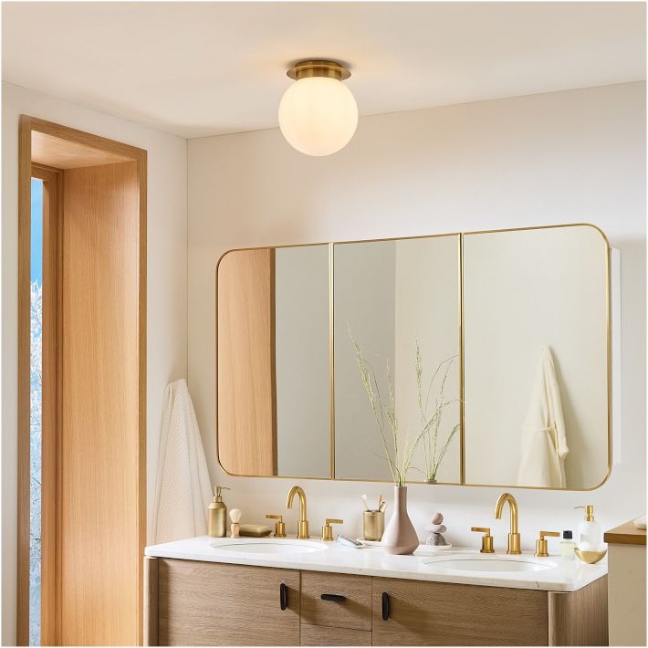 Lámpara de techo empotrada Rivolence - Minimal Globe Brass Lighting