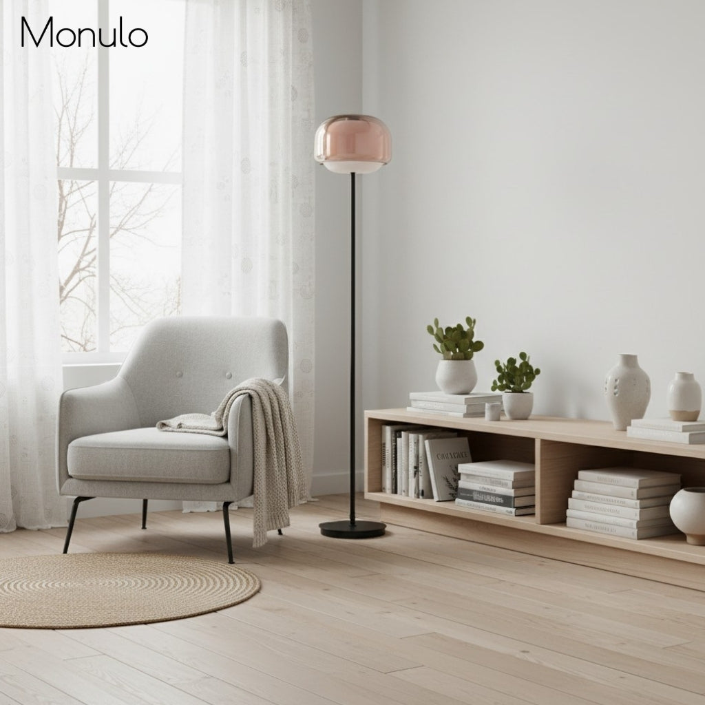 Clinco Artistic Colored Glass Floor Lamp – Ideal for Modern Spaces & Relaxing Ambiance