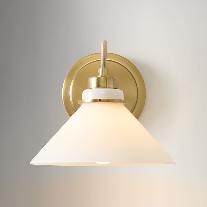 Aurenza Curved Arm Globe Wall Sconce – Modern Industrial Wall Lamp for Bathroom, Bedroom, and Hallway