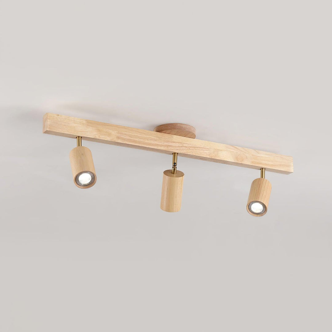 Iluminación de riel de madera Merlo