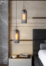 Bild in Gallery-Viewer laden, Copper-Plated Glass Plug-In Swag Pendant