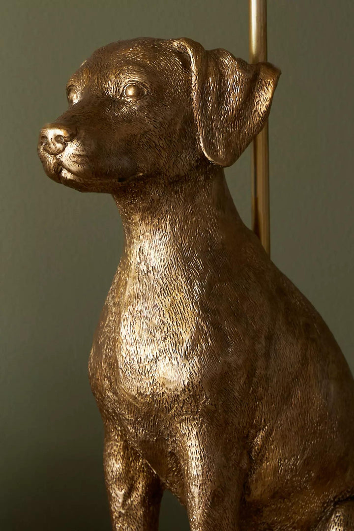 Lámpara de mesa única Pawdia: lámpara decorativa de cerámica con forma de animal