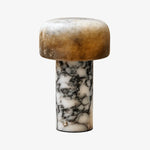 Bild in Gallery-Viewer laden, table lamp with Brown Dolomite shade and Bulgari Marb base