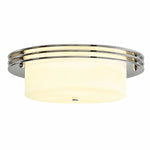 Bild in Gallery-Viewer laden, Zenthoris chrome and milky white 40 cm flush mount ceiling fixture