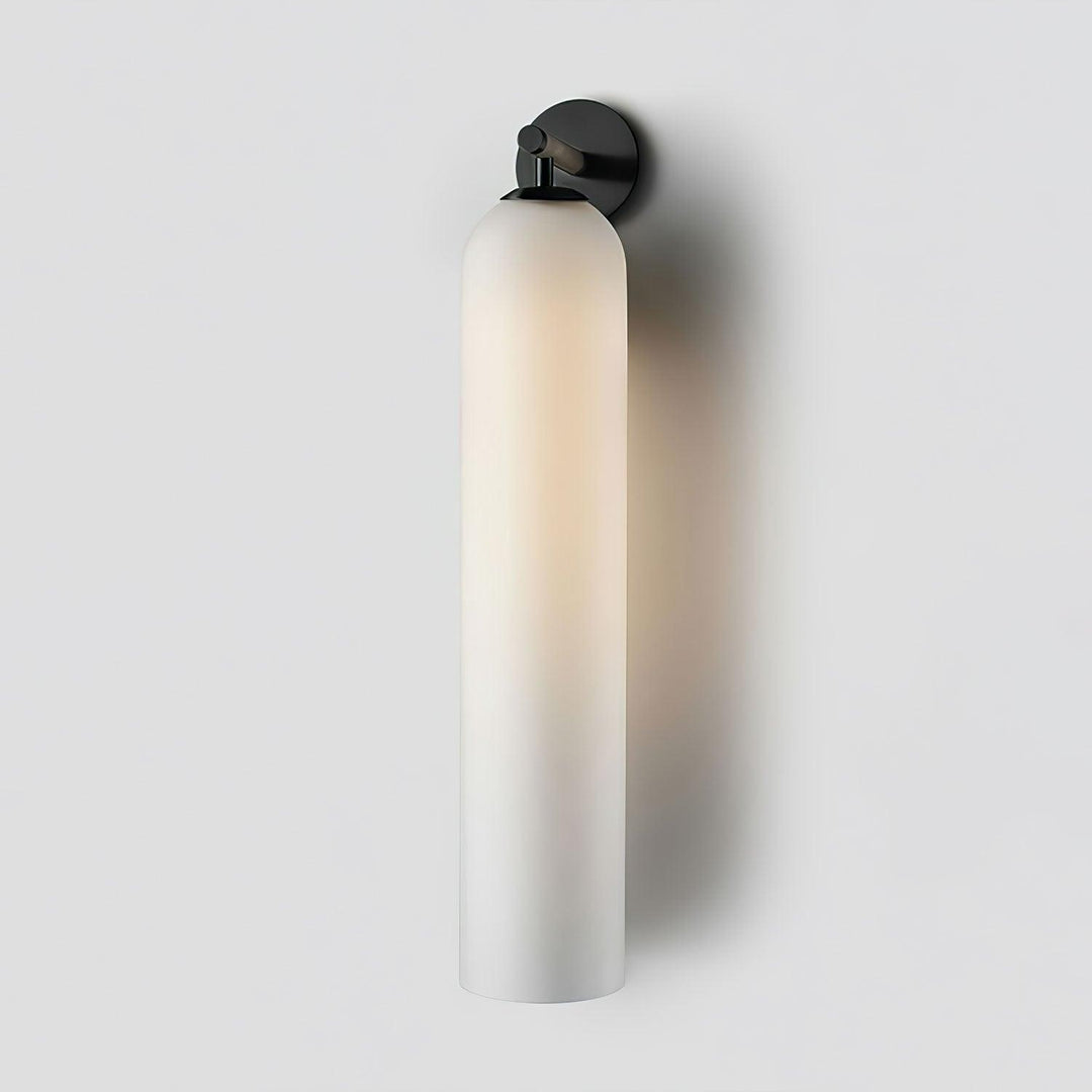 Applique murale LED Art Glass, nickel sable, gris fumé, résistante à l'humidité