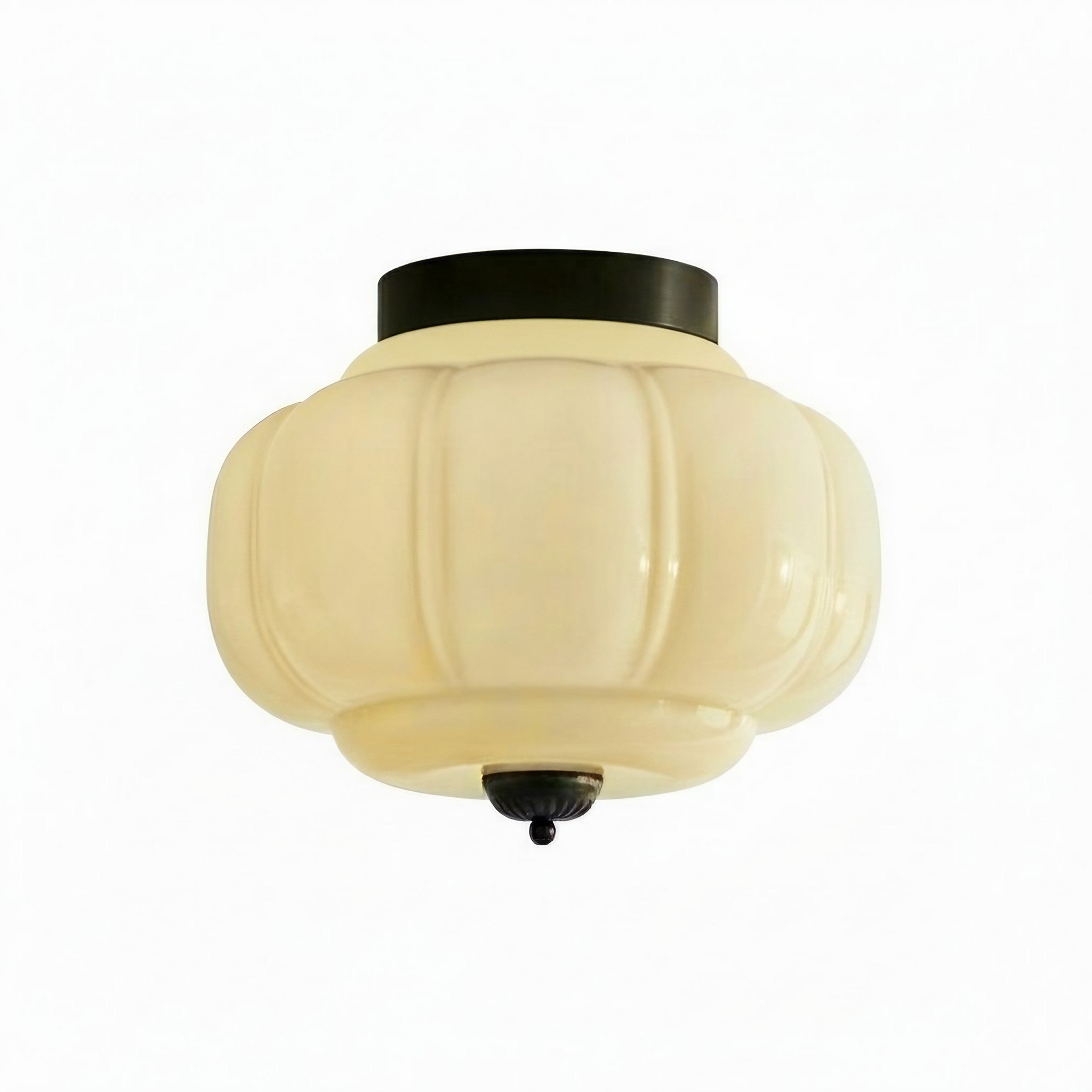 Eloise Flush Mount Milk Glass Ceiling Light – Modern Accent Lighting with Artistic Glass Shade