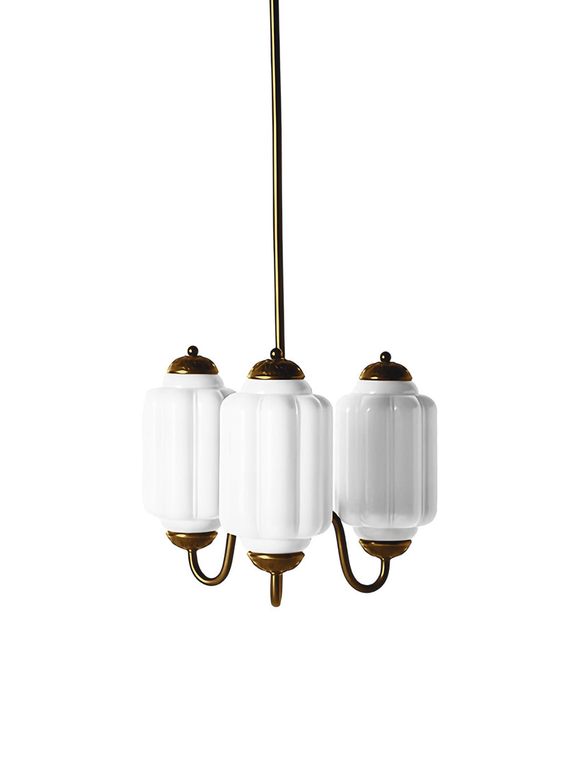 Eloise Kronleuchter – Milchglas-Kronleuchter in einem Vintage-Stil-Finish