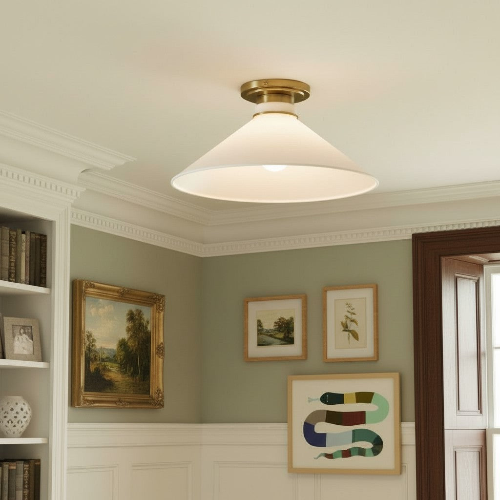 Aurenza Modern Industrial Flush Mount – Elegant Ceiling Lamp for Residential Interiors