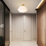 Load image into Gallery viewer, Lustra Pleated Retro Brass Acrylic Ceiling Light