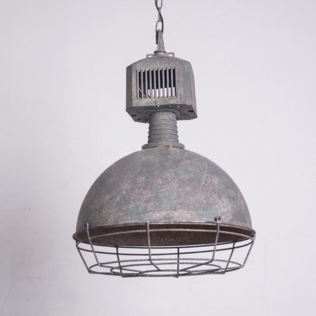 Lámpara Colgante Industrial de Metal con Jaula