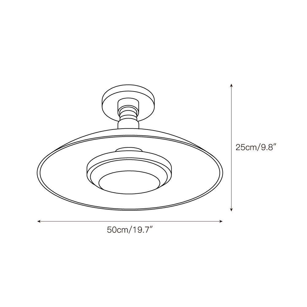 Plafonnier panneau plat style couvercle de casserole