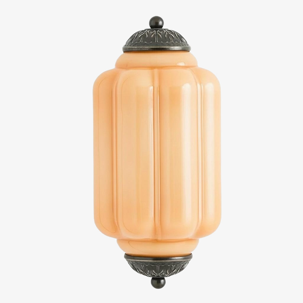 Eloise Vintage Scalloped Milk Glass Wall Sconce - Modern Accent Lighting for Bathroom and Bedroom