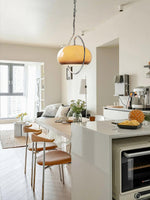 Load image into Gallery viewer, Rounded Glass Chrome Swag Pendant Light