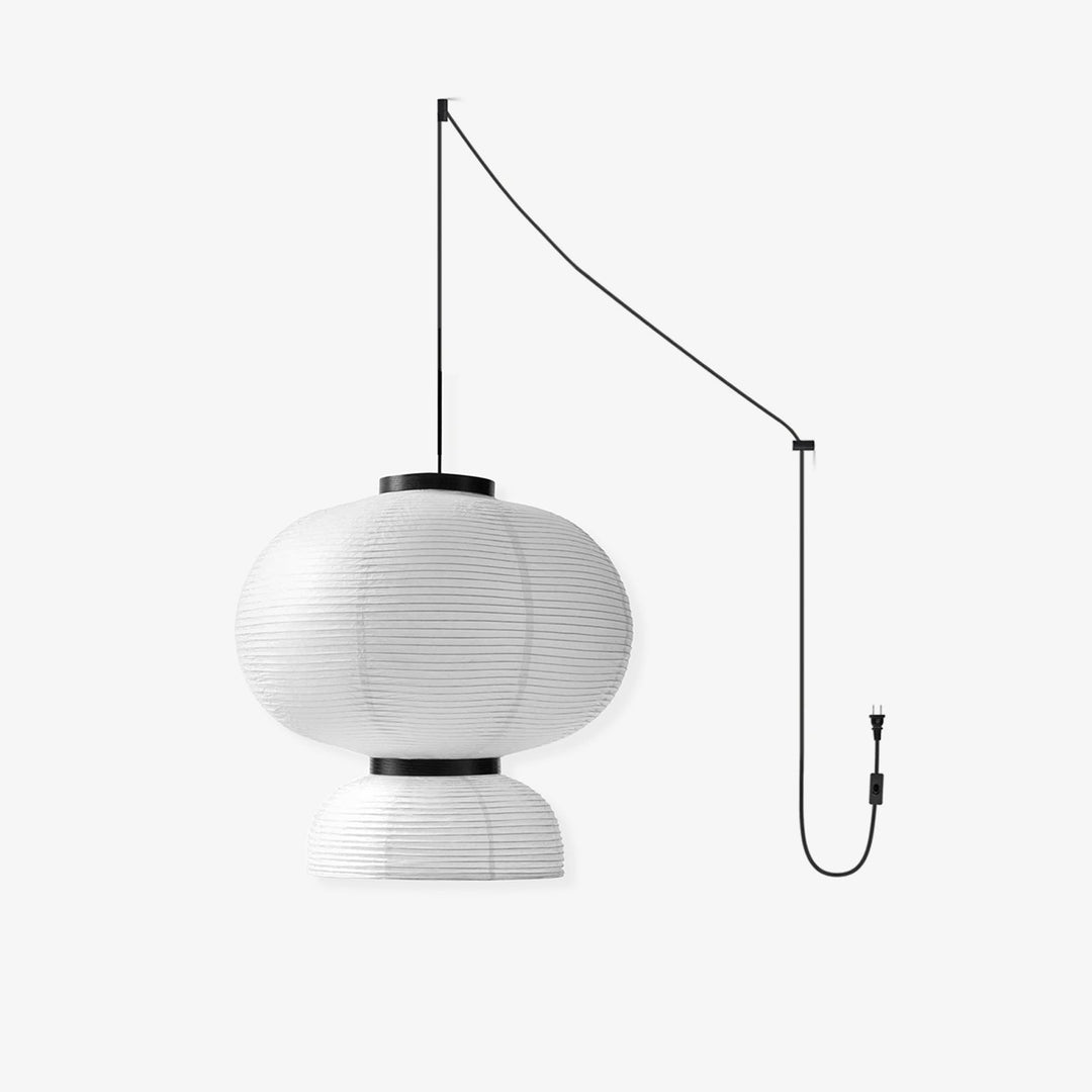 Rounded Layered Paper Plug-In Pendant
