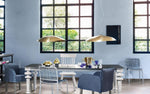 Load image into Gallery viewer, Hammered Brass Suspension Light
